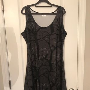 CowCow Raven Print Swing Dress